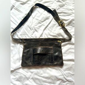 Vintage Anthropologie leather belt/purse/sling.
